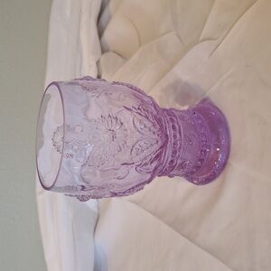 Purple Anthropologie Helianthus Embossed Glass Goblet
